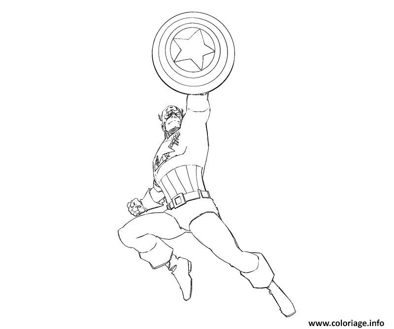 Dessin colorier captain america 194 Coloriage Gratuit à Imprimer