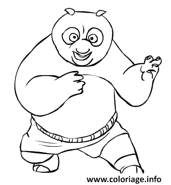 Dessin Kung Fu Panda Coloriage Gratuit à Imprimer