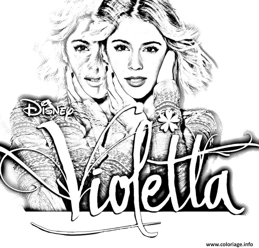 Coloriage De Violetta A Imprimer