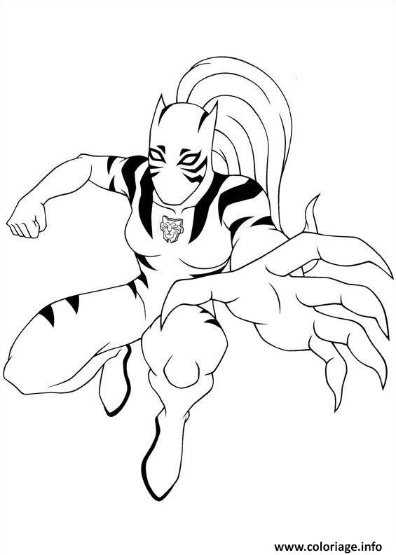 Dessin ultimate spiderman white tiger 2 Coloriage Gratuit à Imprimer