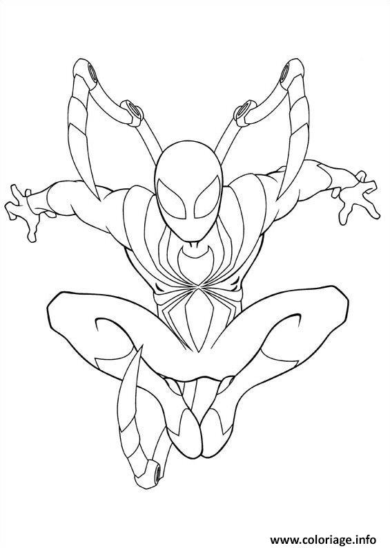 Coloriage Ultimate Spiderman Iron Spider Dessin à Imprimer