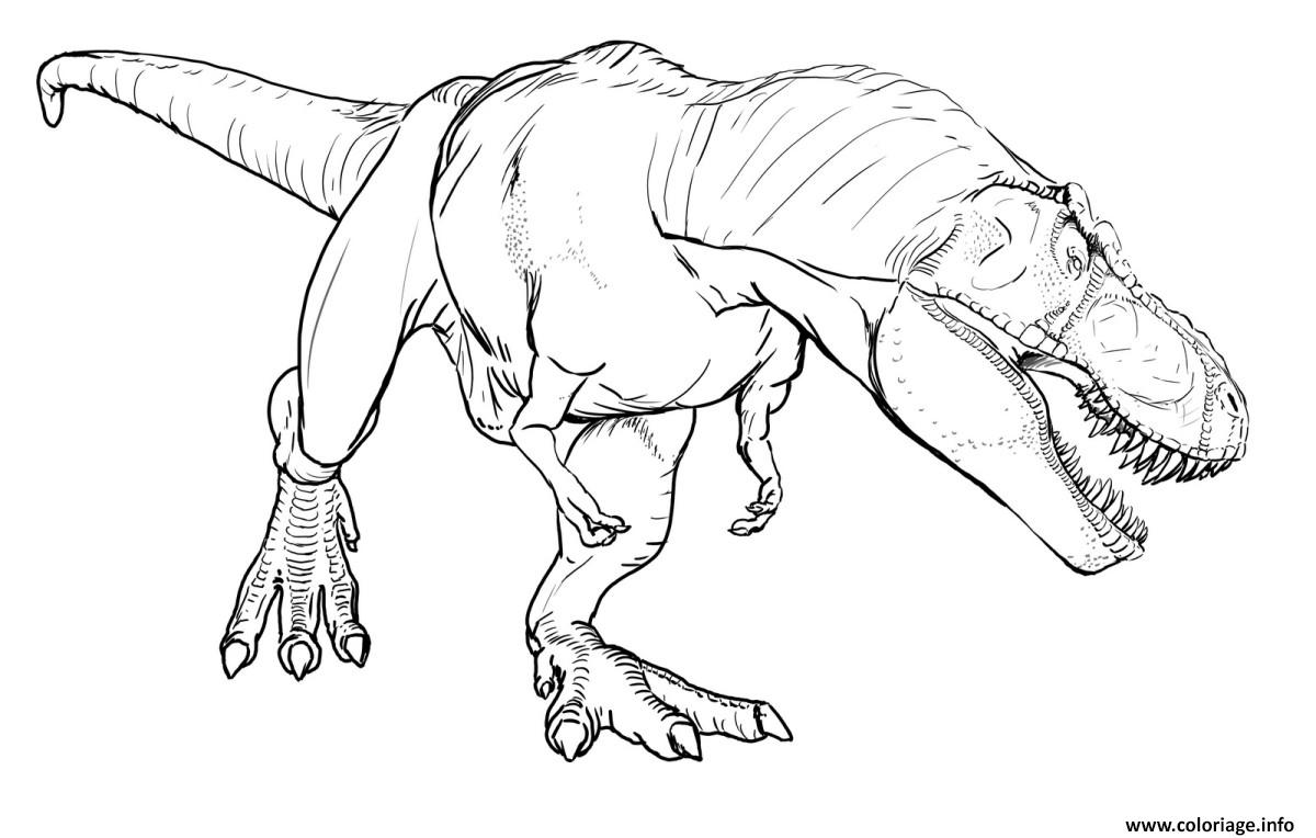 Dessin jurassic park trex hd Coloriage Gratuit à Imprimer