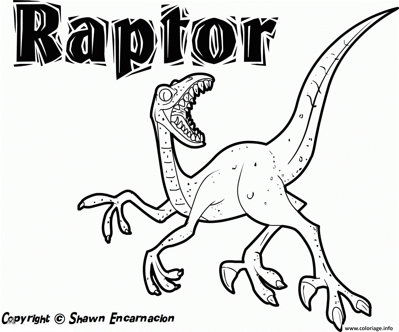 Coloriage Raptor Jurassic Park 94 Dessin Jurassic World Park à imprimer