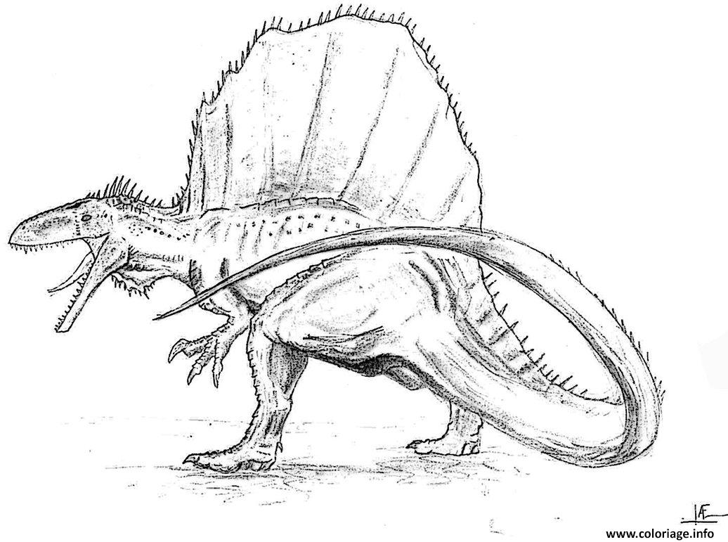 Dessin spinosaurus para dinosaure Coloriage Gratuit à Imprimer