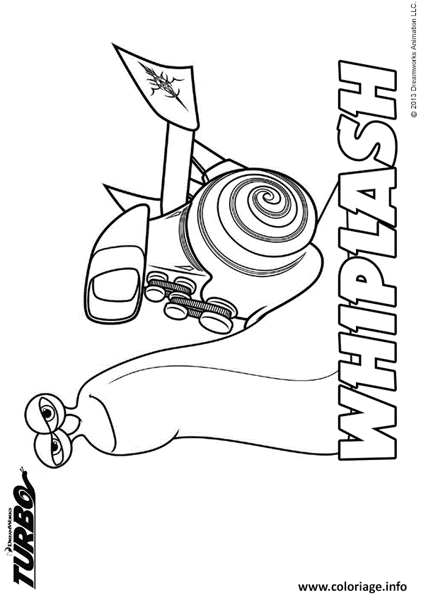 Coloriage Disney Turbo Whiplash Escargot dessin