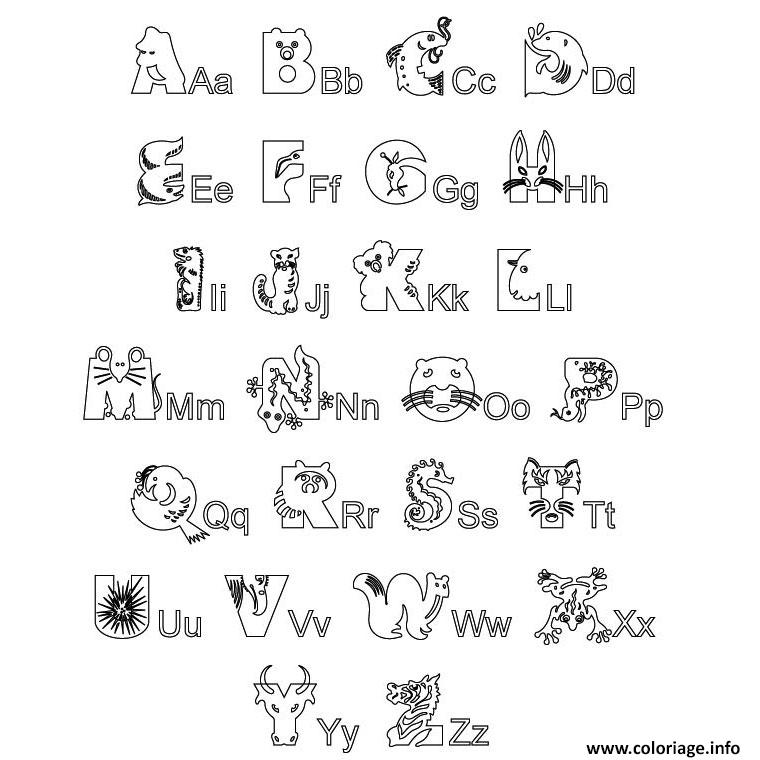 Dessin rentree maternelle alphabet Coloriage Gratuit à Imprimer