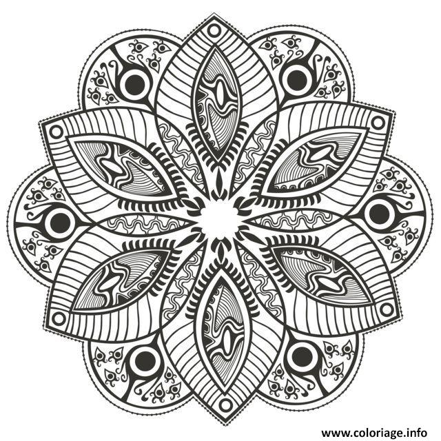 Coloriage Mandala Fleur Originale Par Markovka Dessin à Imprimer