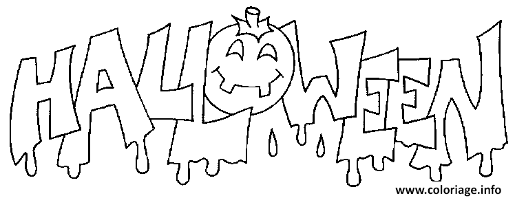 Dessin halloween avec une citrouille Coloriage Gratuit à Imprimer