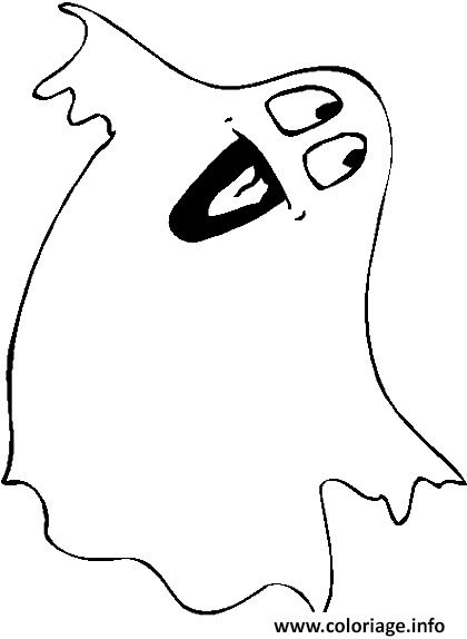 Dessin dessin de fantome d Halloween Coloriage Gratuit à Imprimer