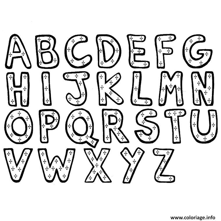 Dessin alphabet complet entier a4 maternelle Coloriage Gratuit à Imprimer