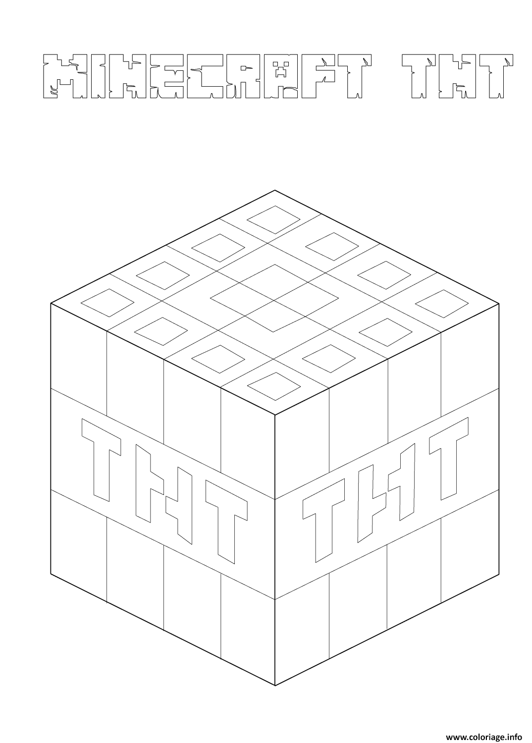 Coloriage Anniversaire Minecraft Dessin Minecraft à imprimer