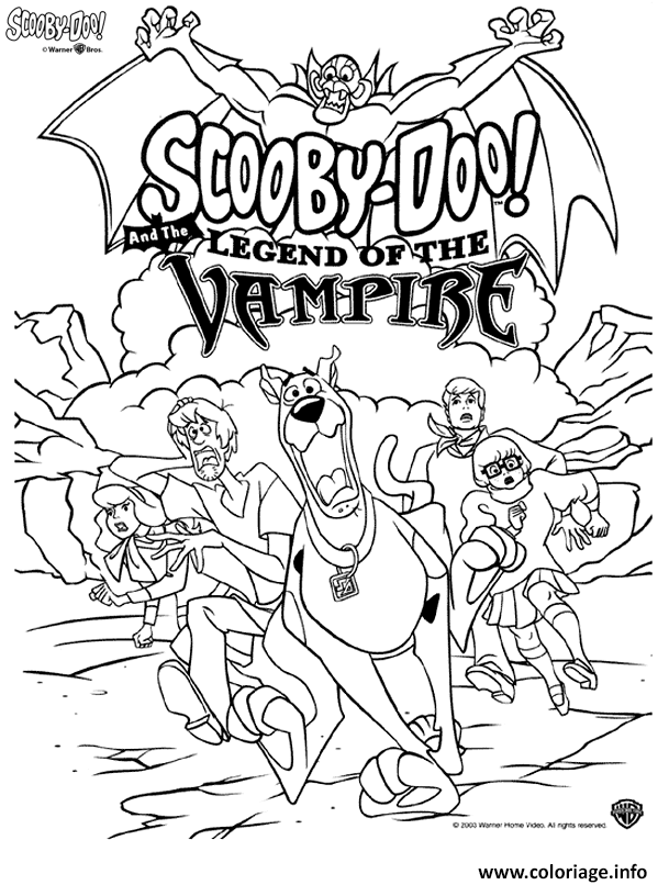  Coloriage Scooby Doo  Vampire Jalloween Dessin Scooby  Doo   