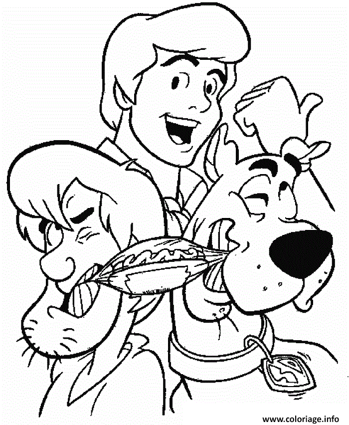 Dessin scooby doo 250 Coloriage Gratuit à Imprimer