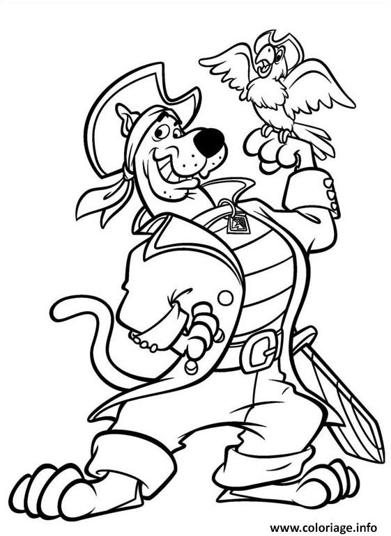 Dessin scooby doo le vrai pirate Coloriage Gratuit à Imprimer