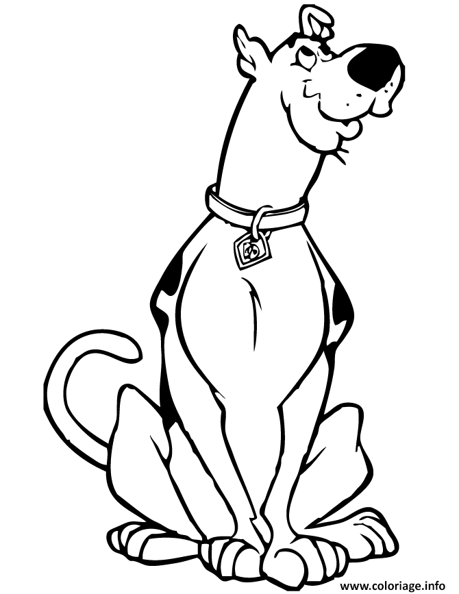 Dessin scooby doo race Coloriage Gratuit à Imprimer