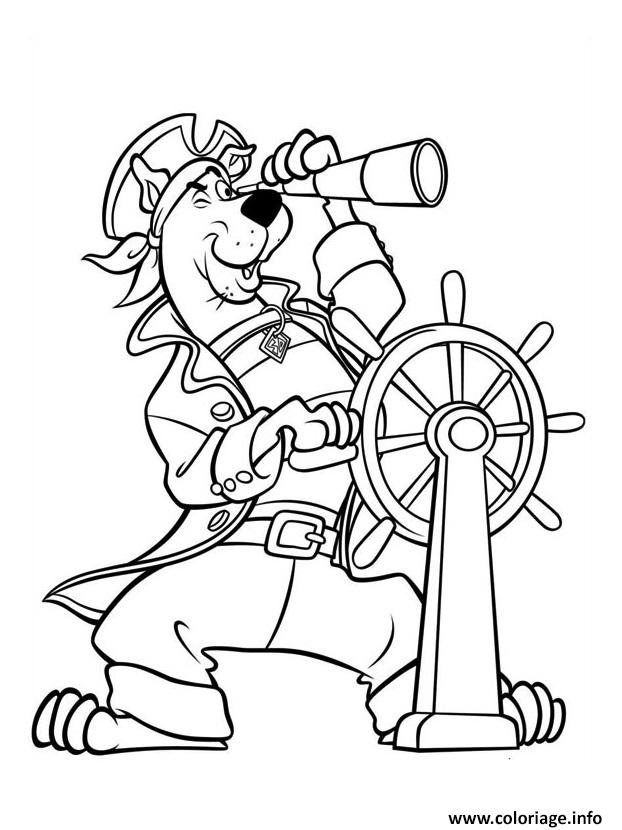 Dessin scooby doo le pirate Coloriage Gratuit à Imprimer