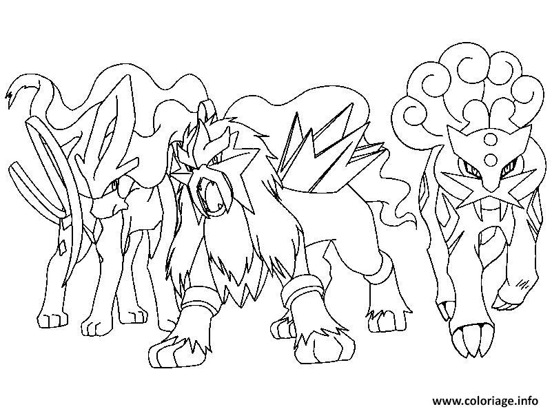 Coloriage Pokemon légendaires. (Coloriage Pokemon)