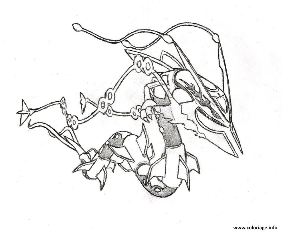 Coloriage Pokemon Mega Rayquaza 6 JeColorie