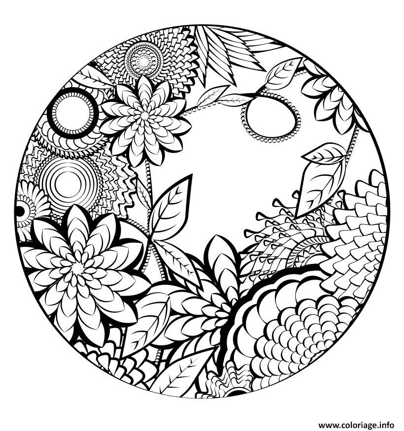 Coloriage mandala 2017 - JeColorie.com