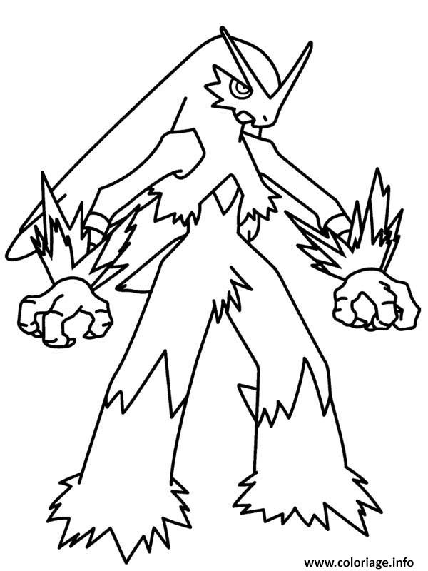 Dessin pokemon mega evolution blaziken Coloriage Gratuit à Imprimer