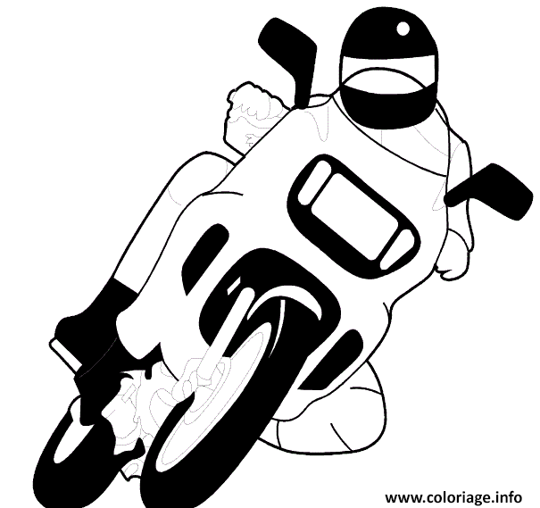 Dessin moto 114 Coloriage Gratuit à Imprimer