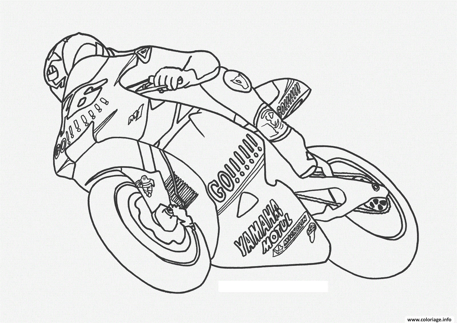 Coloriage Motocyclette 34 Dessin à Imprimer