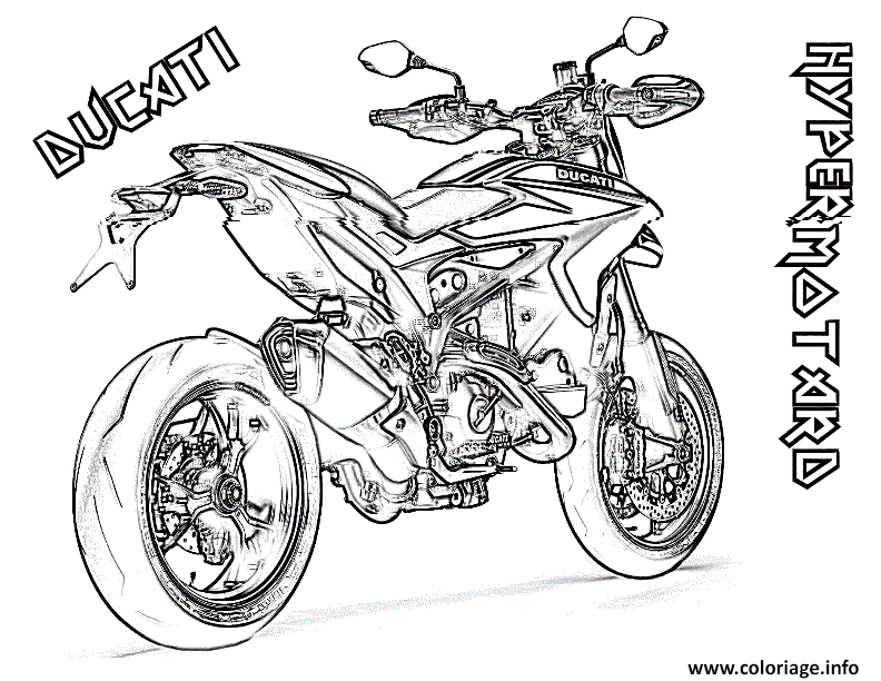 Coloriage De Moto Et Quad
