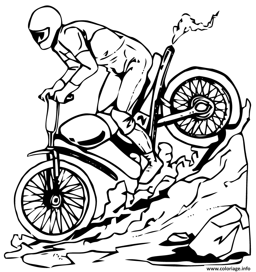 Coloriage A Imprimer Moto De Course