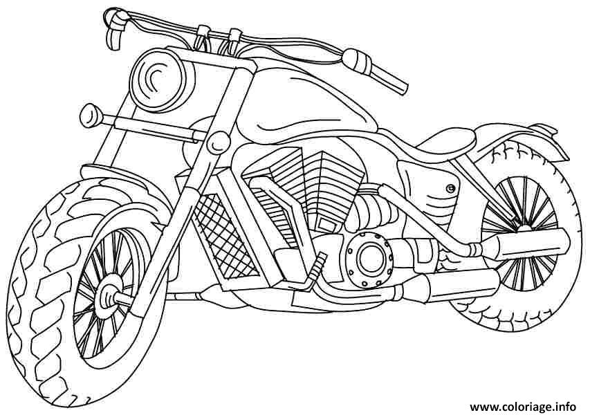 Coloriage Motocyclette 42 Dessin à Imprimer