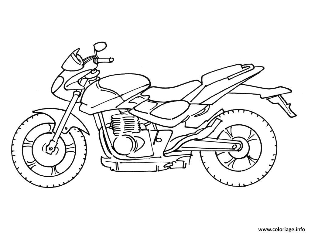 Dessin moto facile 37 Coloriage Gratuit à Imprimer