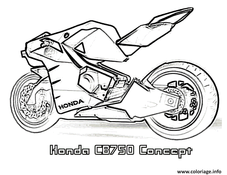 Dessin moto 86 Coloriage Gratuit à Imprimer