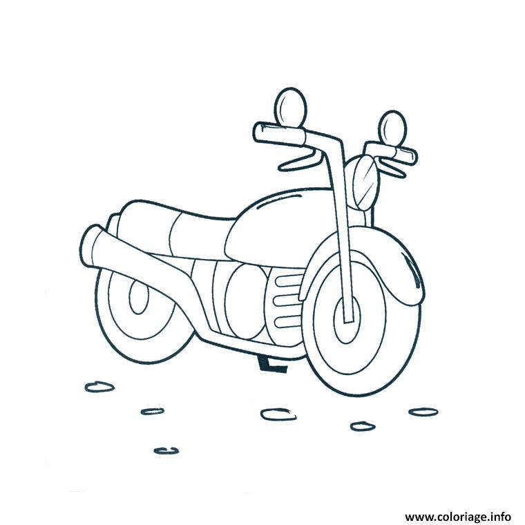 Dessin moto 80 Coloriage Gratuit à Imprimer