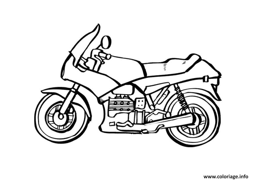 Dessin motocyclette 35 Coloriage Gratuit à Imprimer