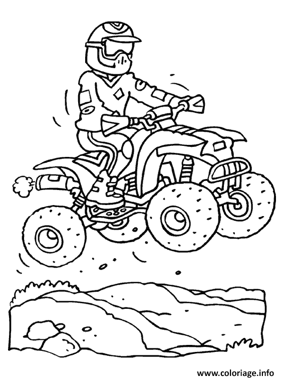 Coloriage Moto Et Quad