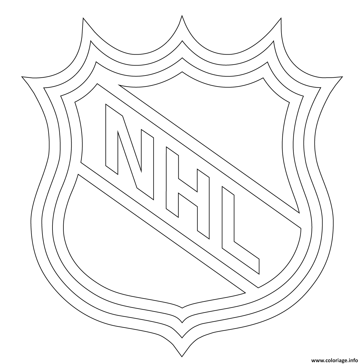 Dessin lnh nhl logo lnh nhl hockey sport Coloriage Gratuit à Imprimer
