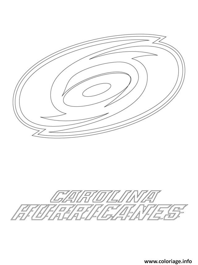 Dessin carolina hurricanes logo lnh nhl hockey sport Coloriage Gratuit à Imprimer