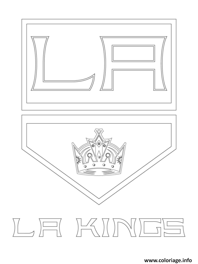 Coloriage Los Angeles Kings Logo Lnh Nhl Hockey Sport Dessin à Imprimer