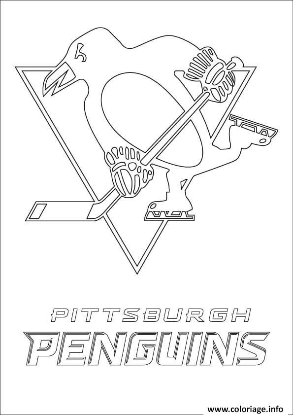 Coloriage Pittsburgh Penguins Logo Lnh Nhl Hockey Sport Dessin à Imprimer