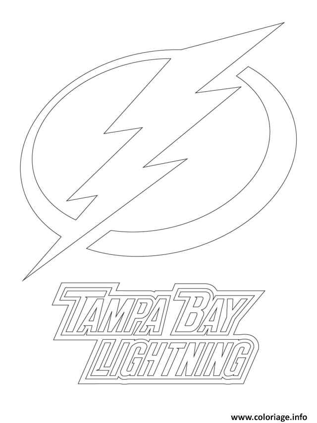 Coloriage Tampa Bay Lightning Logo Lnh Nhl Hockey Sport Dessin à Imprimer