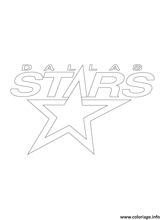 Dessin dallas stars logo lnh nhl hockey sport Coloriage Gratuit à Imprimer