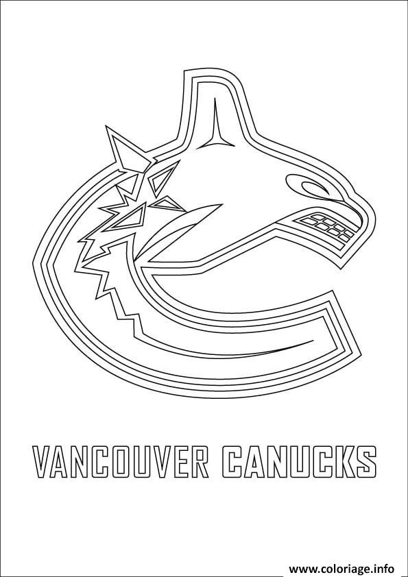 Coloriage Vancouver Canucks Logo Lnh Nhl Hockey Sport Dessin à Imprimer