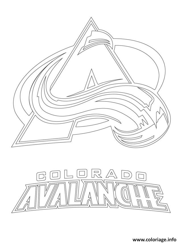 Dessin colorado avalanche logo lnh nhl hockey sport1 Coloriage Gratuit à Imprimer