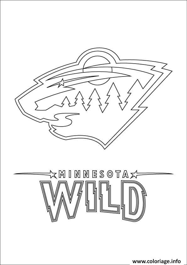 Dessin minnesota wild logo lnh nhl hockey sport Coloriage Gratuit à Imprimer