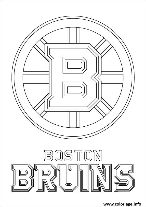Coloriage Boston Bruins Logo Lnh Nhl Hockey Sport Dessin à Imprimer