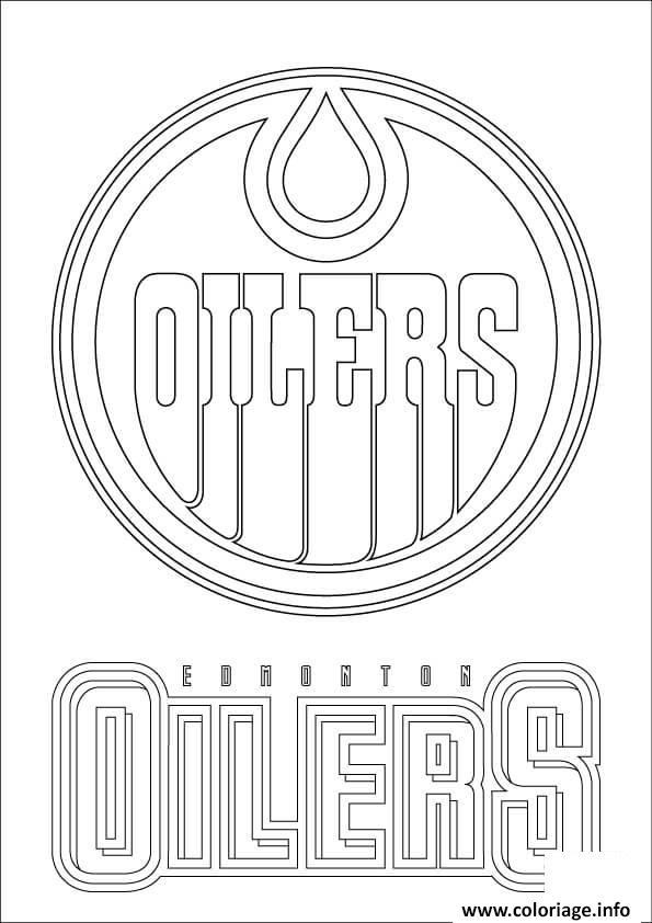 Dessin edmonton oilers logo lnh nhl hockey sport Coloriage Gratuit à Imprimer