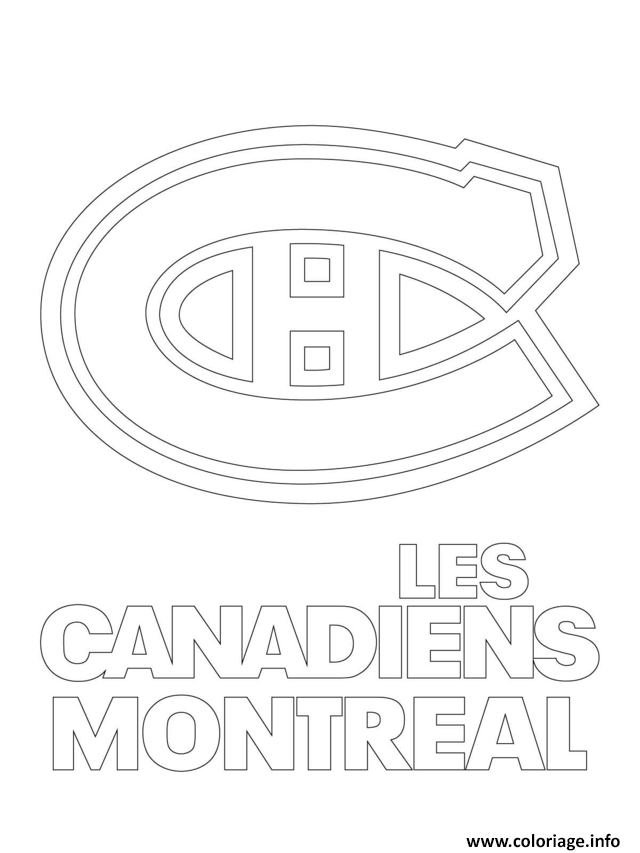 Coloriage Les Canadiens De Montreal Habs Logo Lnh Nhl Hockey Sport1 Dessin à Imprimer