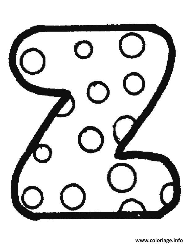 Coloriage Alphabet Maternelle Z Dessin à Imprimer