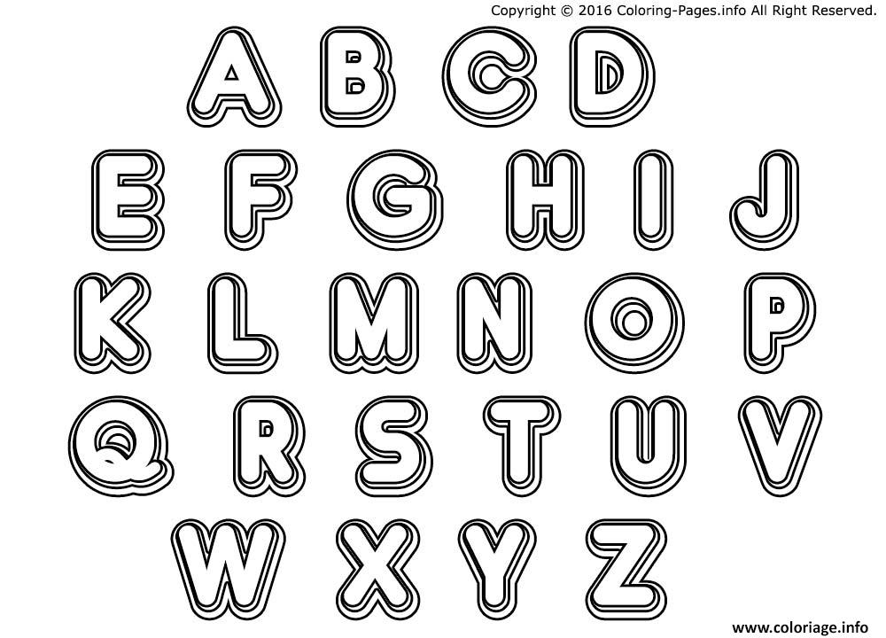 Dessin rigolo alphabet maternelles Coloriage Gratuit à Imprimer