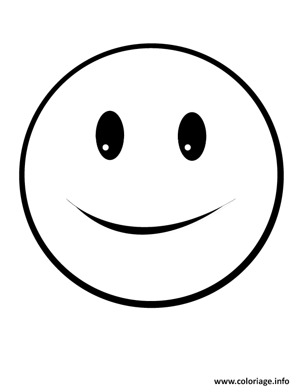 Dessin funny sourire emoji Coloriage Gratuit à Imprimer