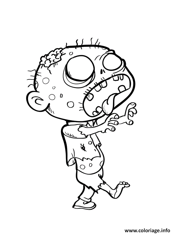 coloriage bebe enfant zombie halloween dessin a imprimer de logo flash